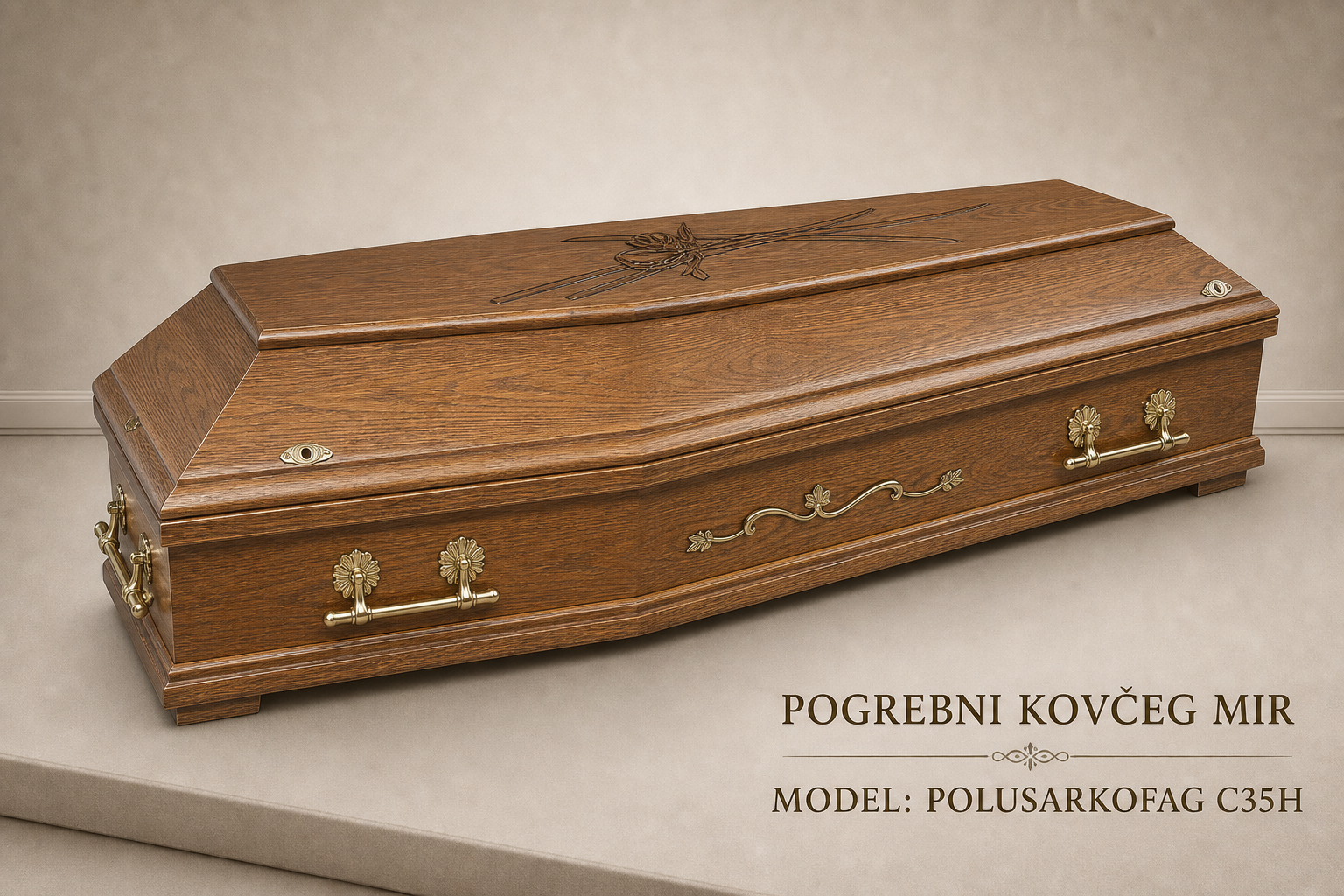 Pogrebni sanduk "MIR" - polusarkofag hrast C35H