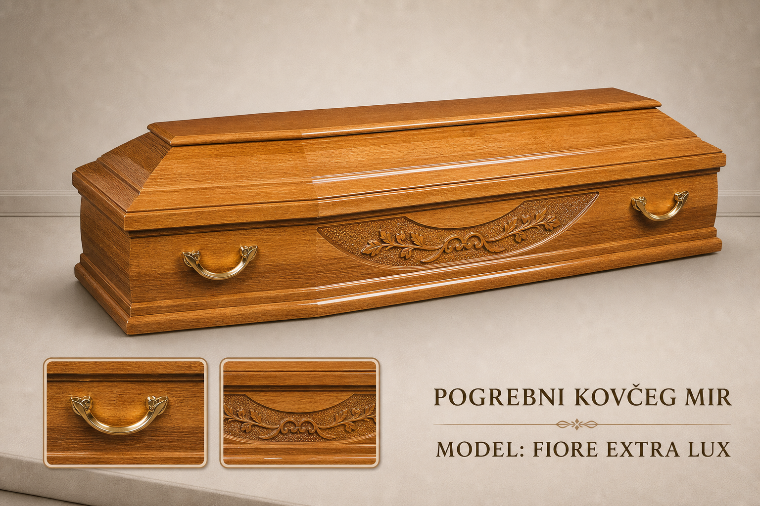 Pogrebni sanduk "MIR" - model Fiore Extra Lux