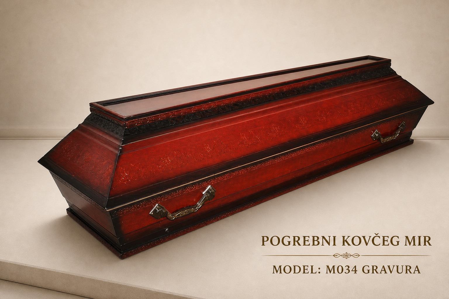 Pogrebni sanduk "MIR" - model M034 gravura