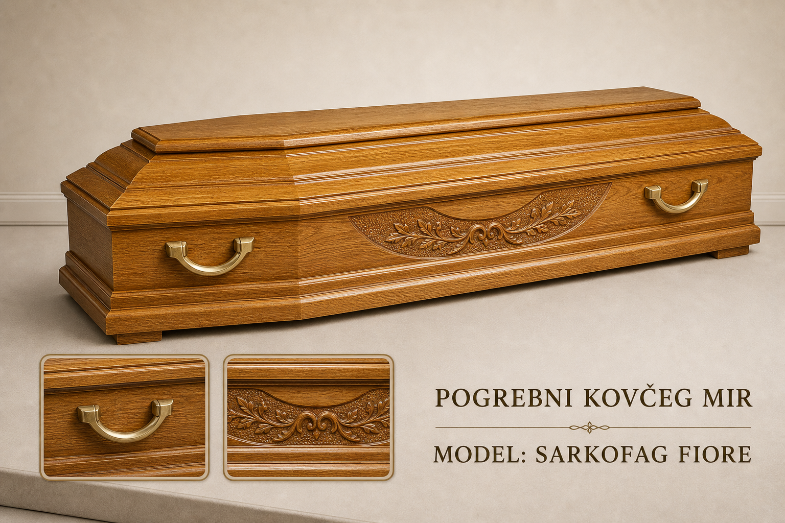 Pogrebni sanduk "MIR" - hrast, sarkofag Fiore