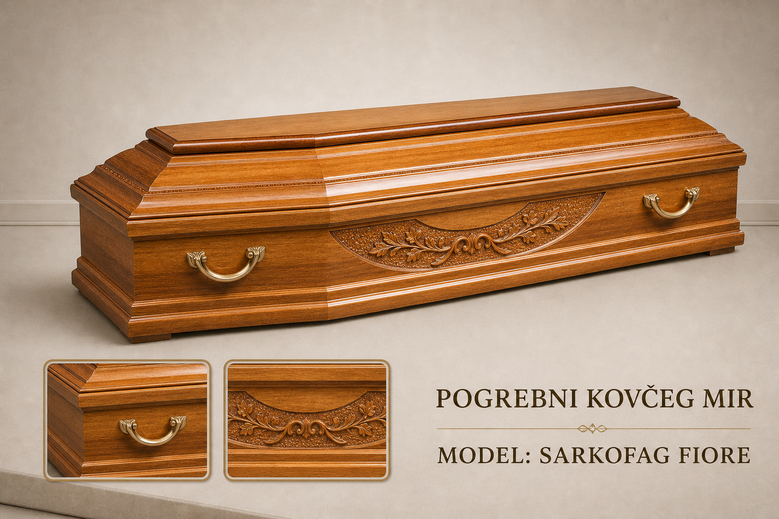 Pogrebni sanduk "MIR" - topola, sarkofag Fiore