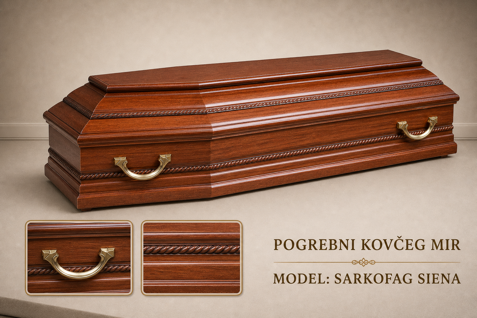 Pogrebni sanduk "MIR" - topola, sarkofag Siena