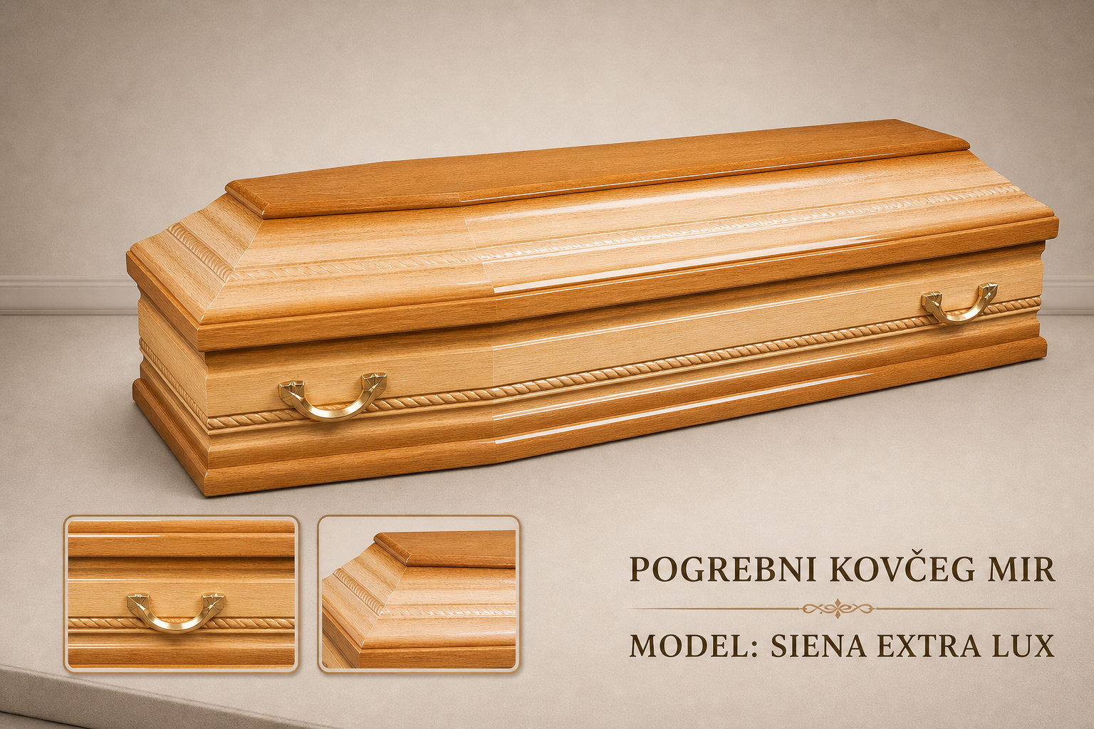 Pogrebni sanduk "MIR" - model Siena Extra Lux