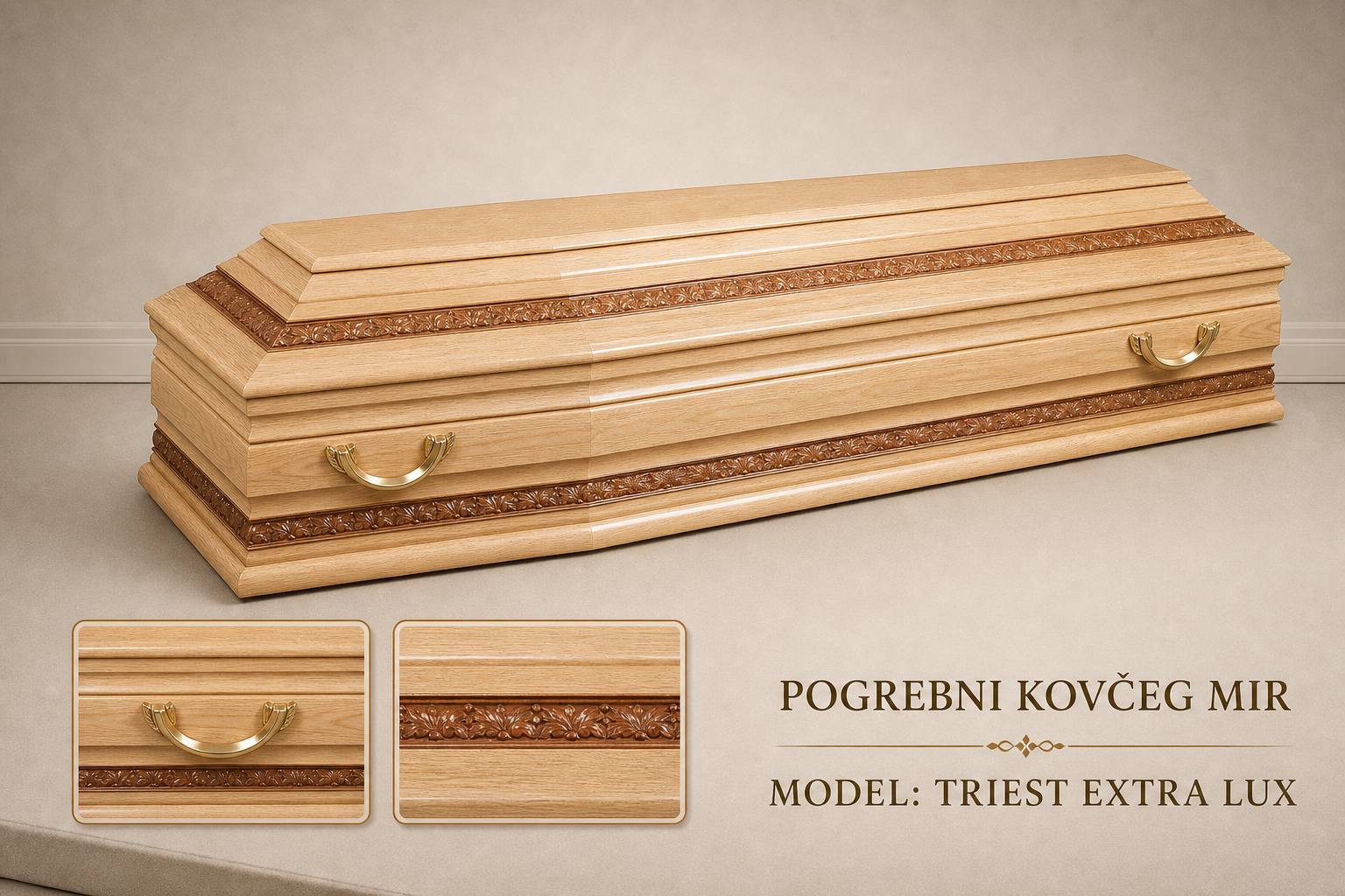 Pogrebni sanduk "MIR" - model Triest Extra Lux